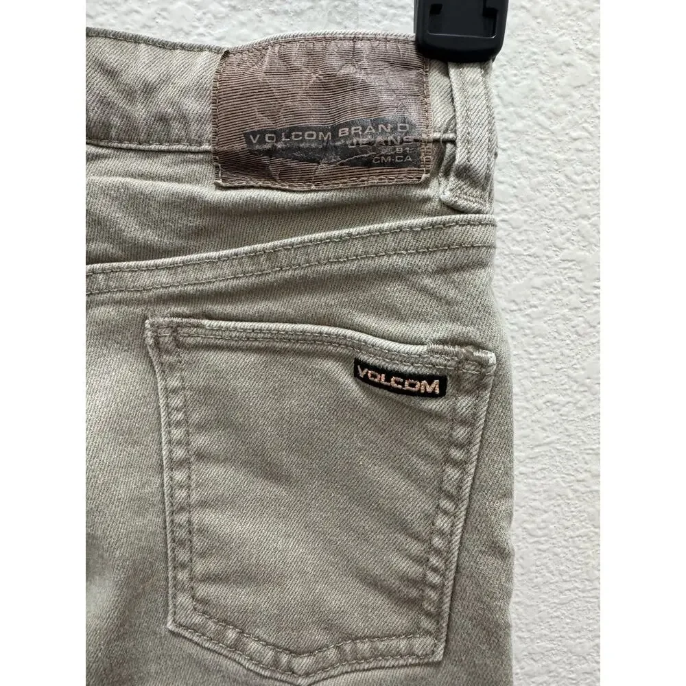 Volcom Vorta Slim Straight Boys' Gray Denim Jeans Size 23 SIze 10 Youth - Picture 4 of 11